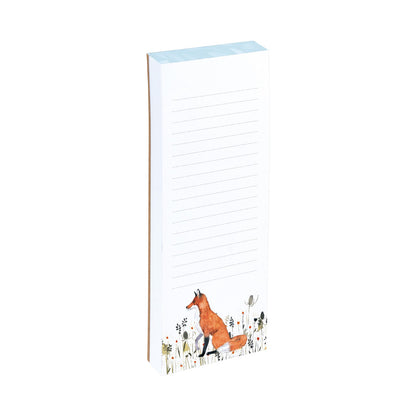 Gifted Stationery Magnetic Shopping List Pad Foxy Tales Design In Blue