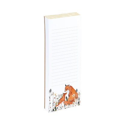 Gifted Stationery Magnetic Shopping List Pad Foxy Tales Design In Tan