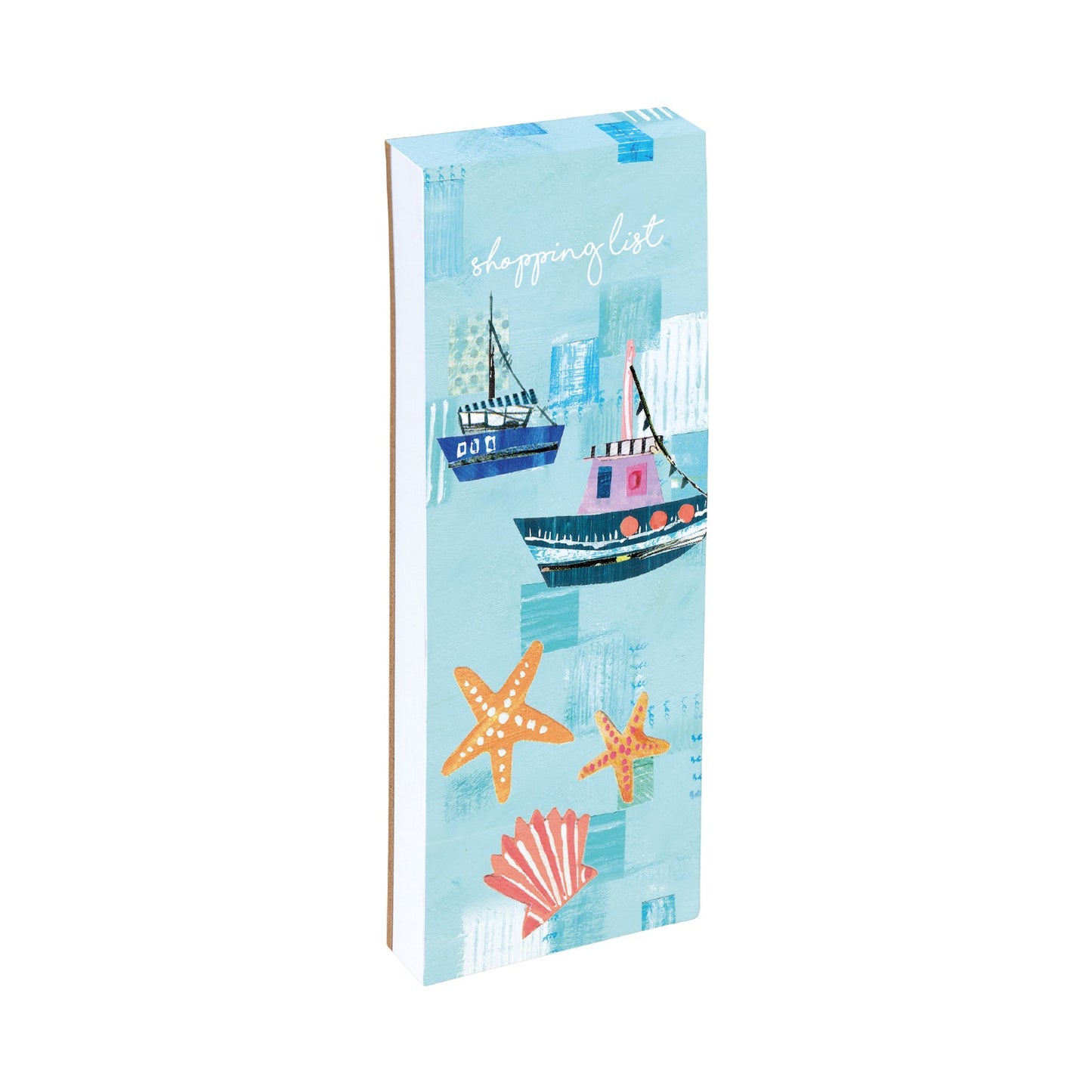 Gifted Stationery Magnetic Shopping List Pad Sea Breeze Design In Blue
