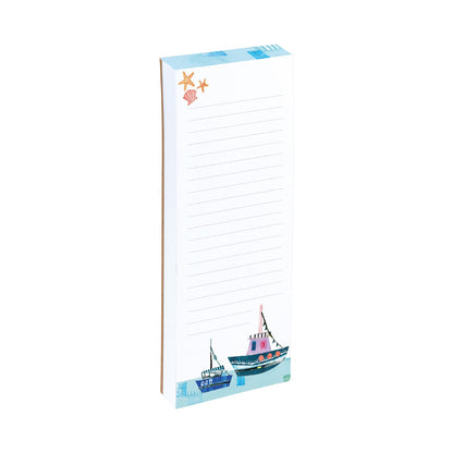 Gifted Stationery Magnetic Shopping List Pad Sea Breeze Design In Blue