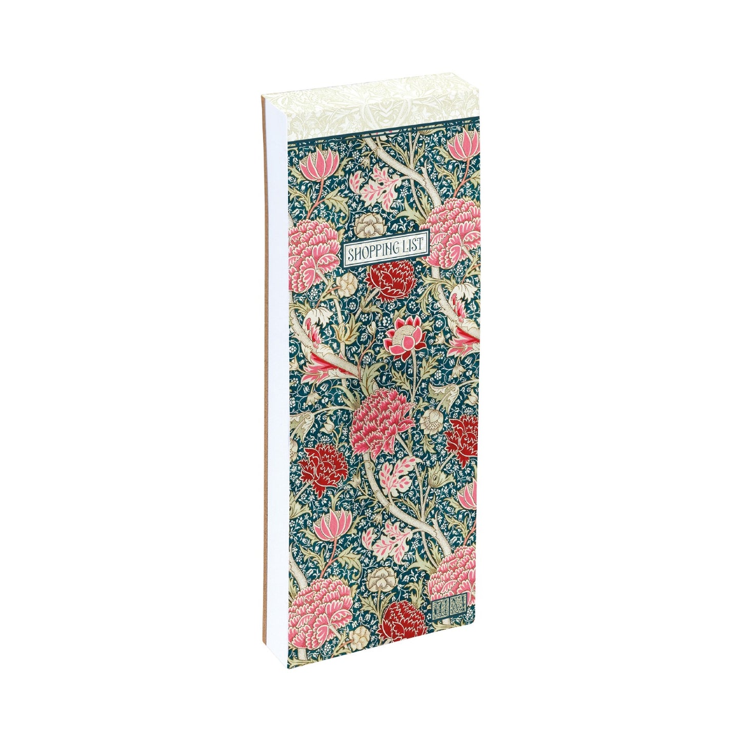 Gifted Stationery Magnetic Shopping List Pad William Morris Cray Design In Red