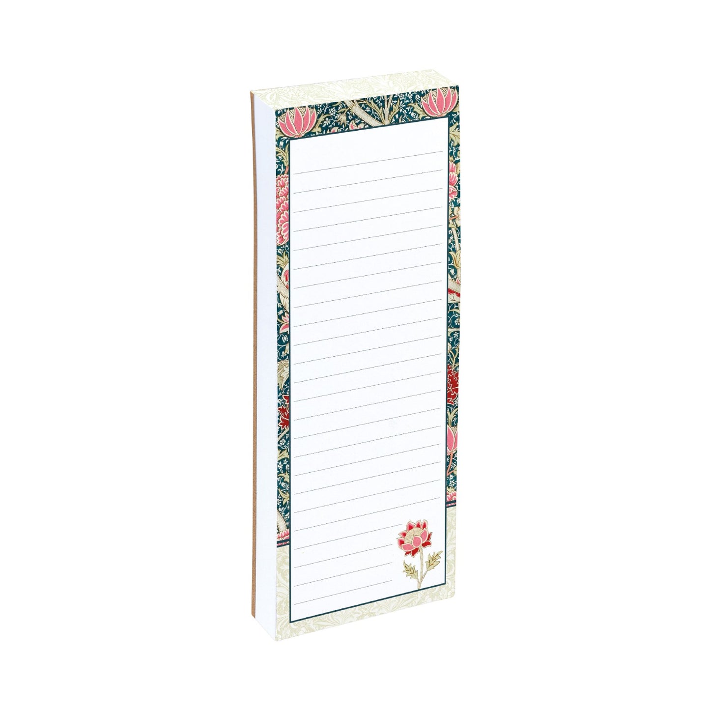 Gifted Stationery Magnetic Shopping List Pad William Morris Cray Design In Red