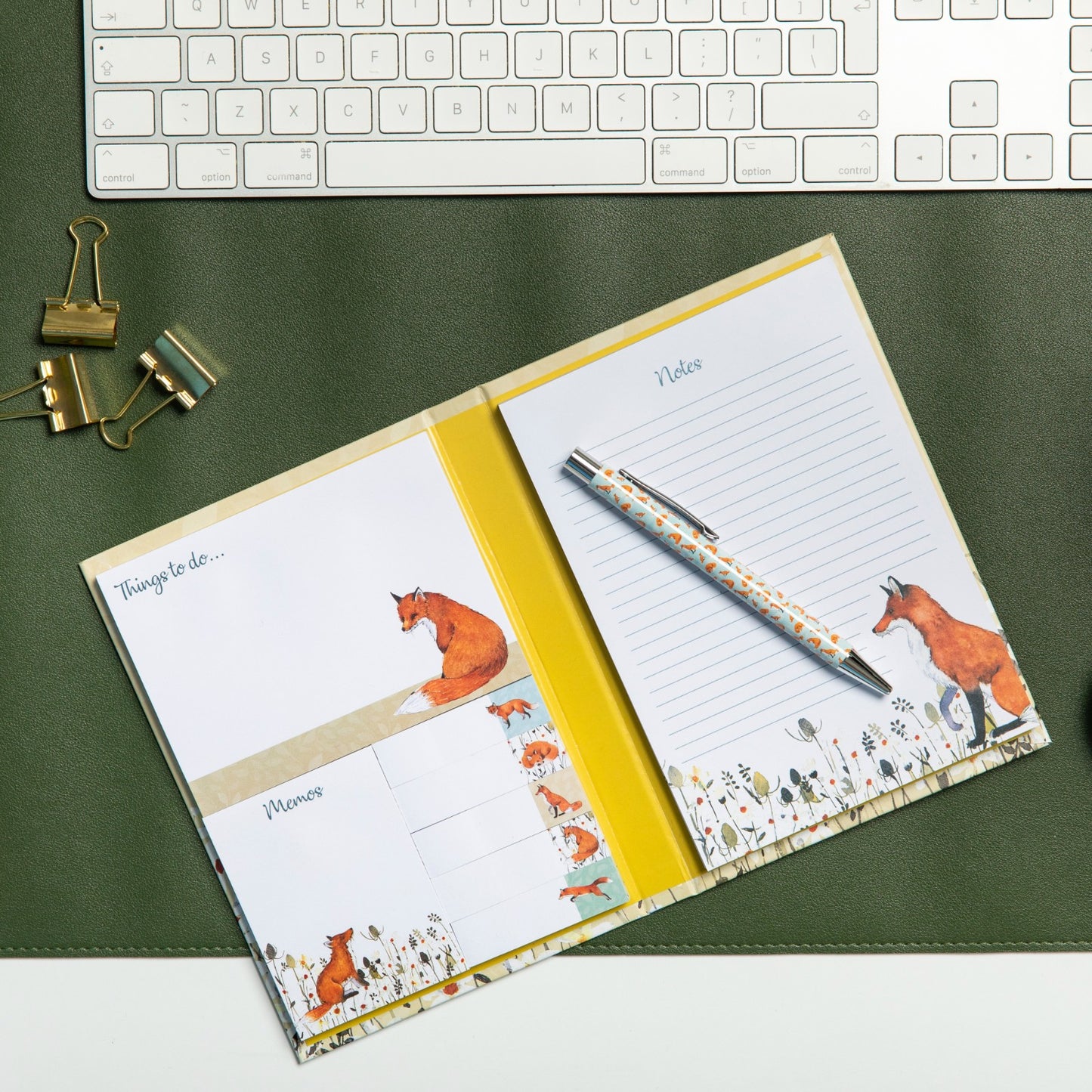 Gifted Stationery Sticky Notes Folder Foxy Tales Design To-Do List Organiser