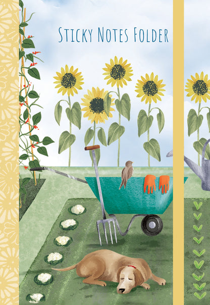 Gifted Stationery Sticky Notes Folder In The Garden Design To-Do List Organiser