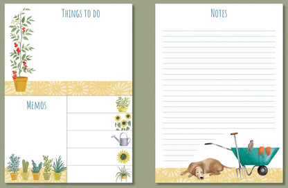 Gifted Stationery Sticky Notes Folder In The Garden Design To-Do List Organiser