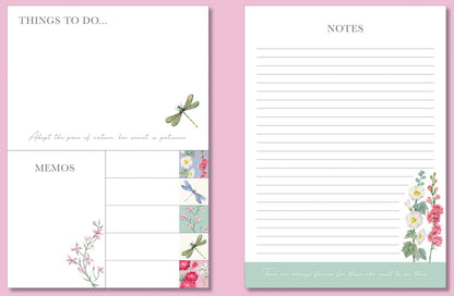 Gifted Stationery Sticky Notes Folder Wild Harmony Design To-Do List Organiser