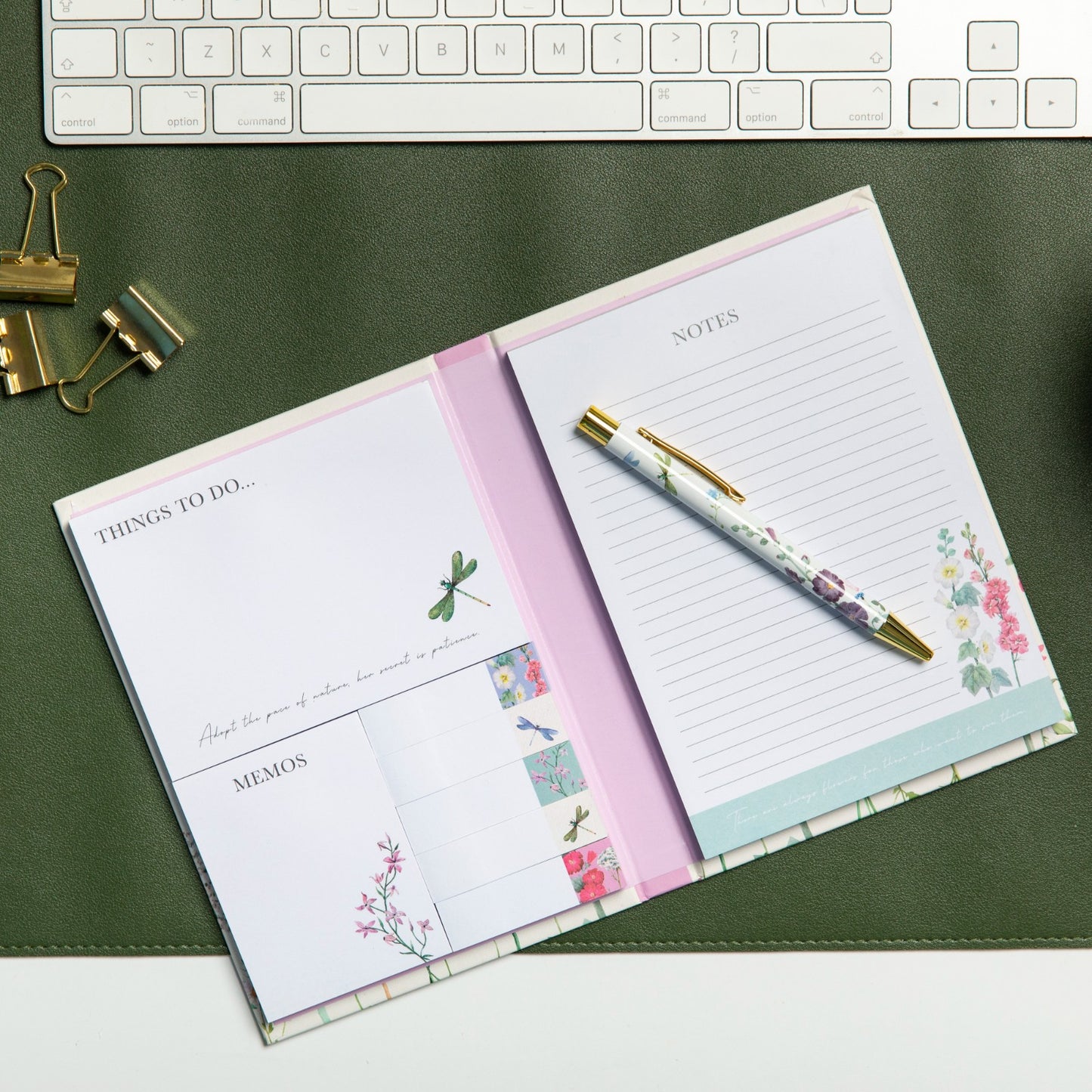 Gifted Stationery Sticky Notes Folder Wild Harmony Design To-Do List Organiser