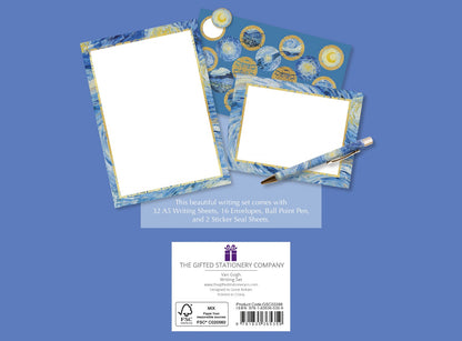 Gifted Stationery Writing Set Van Gogh Starry Night Letter Paper & Envelopes