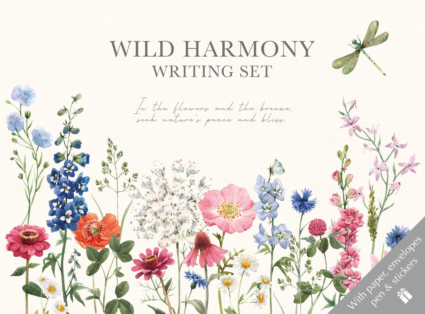 Gifted Stationery Writing Set Wild Harmony Design Letter Paper & Envelopes