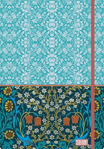 Gifted Stationery A5 Notebook William Morris Blackthorn Design Softcover Lined Journal