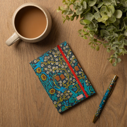 Gifted Stationery A6 Notebook William Morris Blackthorn Softcover Lined Journal