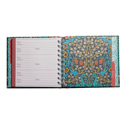 Gifted Stationery Address & Birthday Book William Morris Blackthorn Design