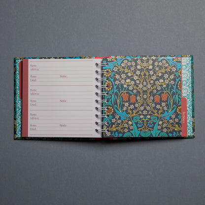 Gifted Stationery Address & Birthday Book William Morris Blackthorn Design
