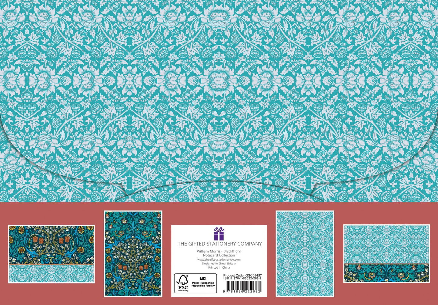 Gifted Stationery Notecard Collection William Morris Blackthorn 20 Notecards