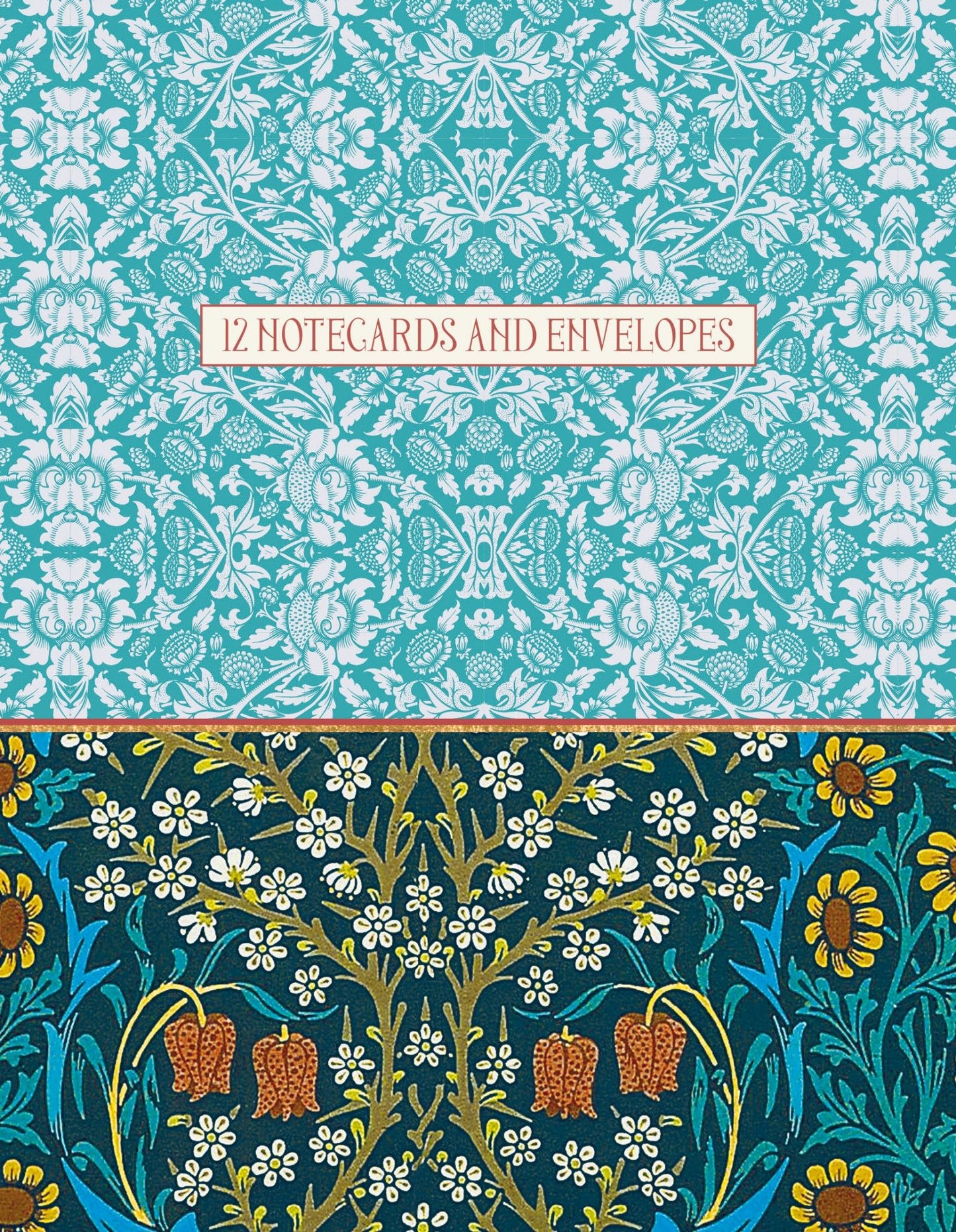 Gifted Stationery Notecard Wallet William Morris Blackthorn 12 Notecards