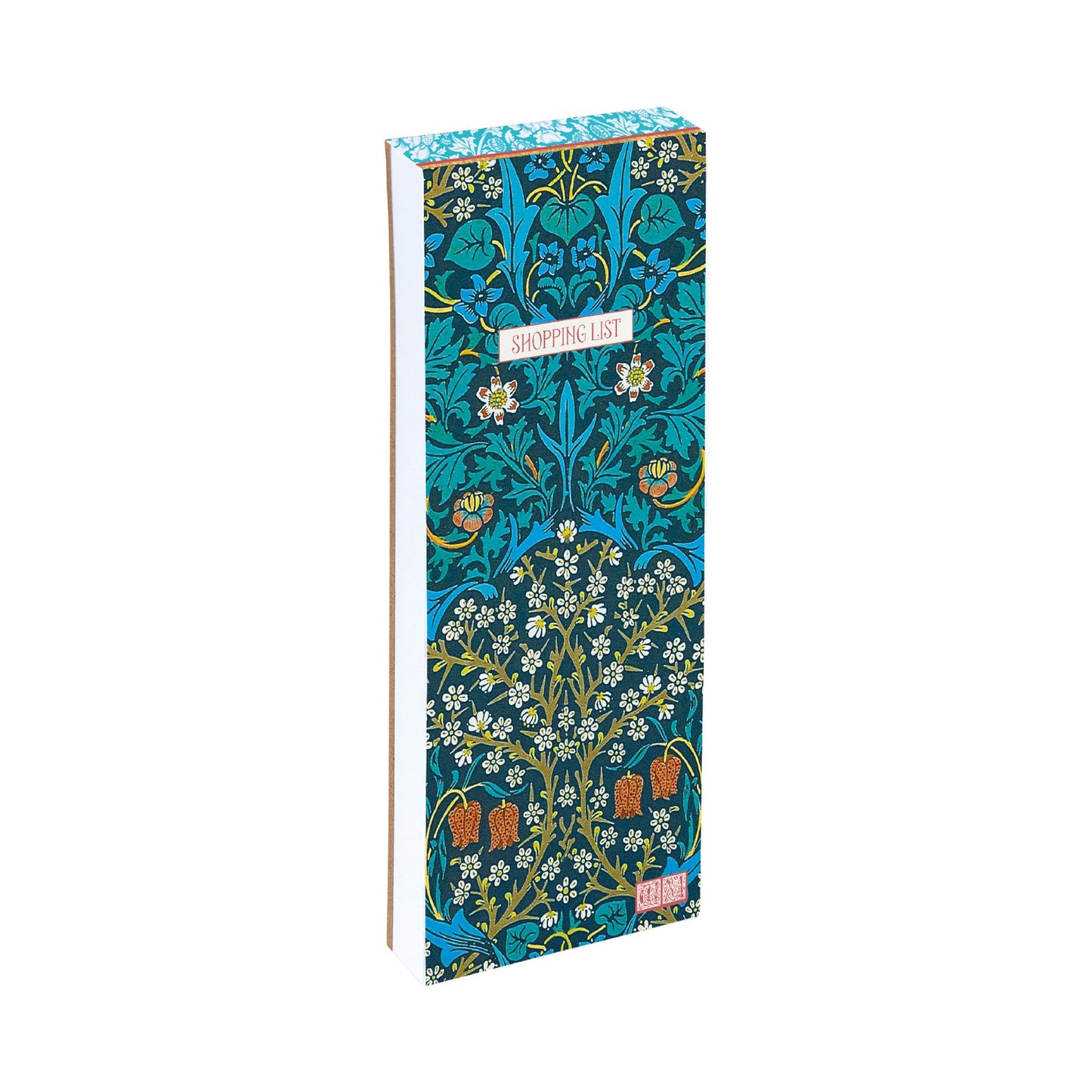 Gifted Stationery Magnetic Shopping List Pad William Morris Blackthorn Dark Blue