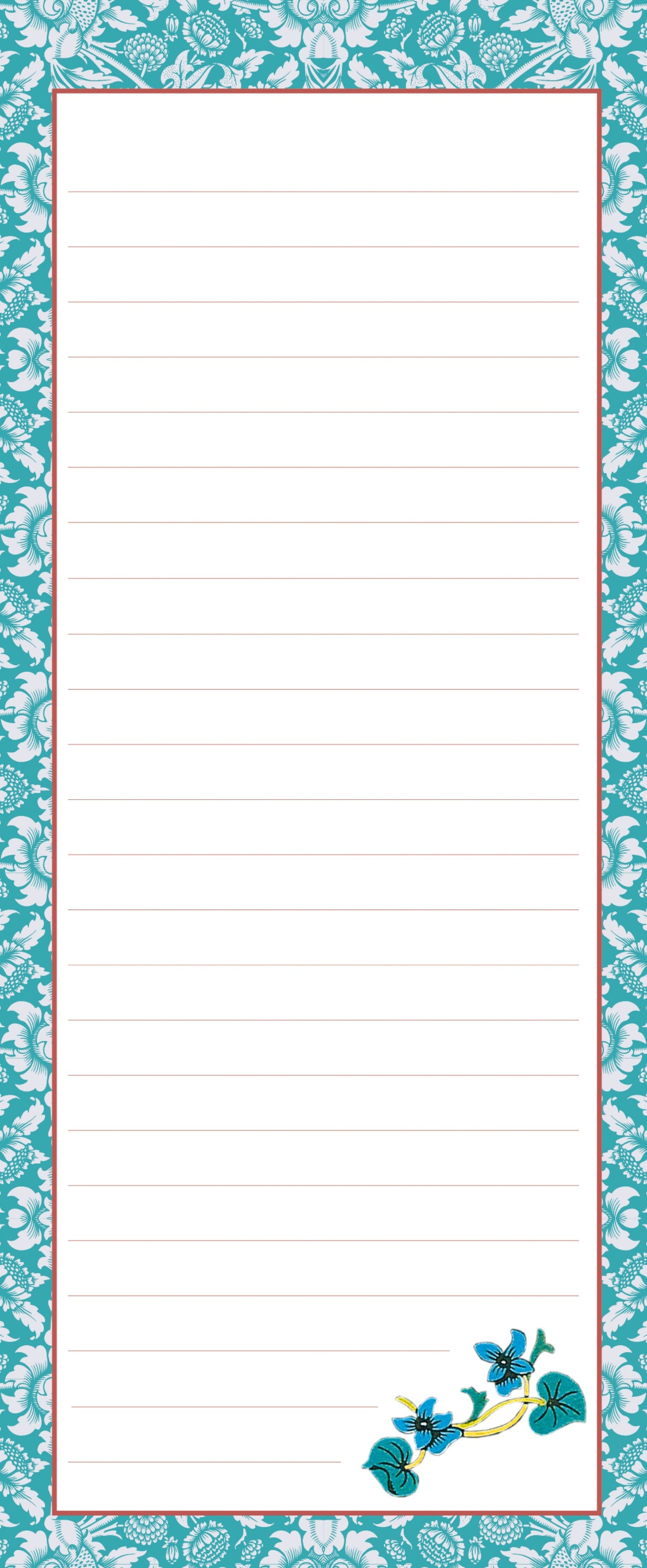 Gifted Stationery Magnetic Shopping List Pad William Morris Blackthorn Blue