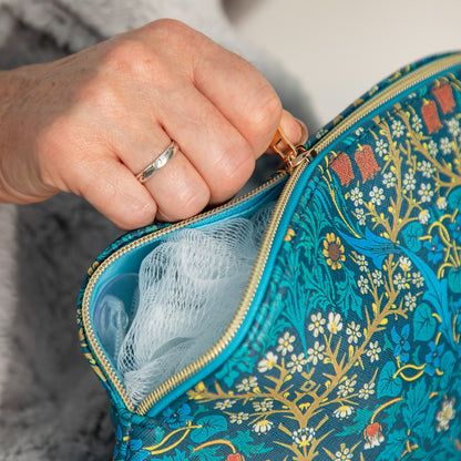 Gifted Stationery Cosmetic Bag William Morris Blackthorn Travel Toiletry Bag