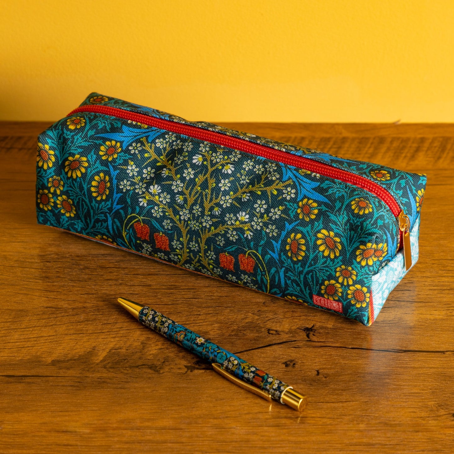 Gifted Stationery Pencil Case William Morris Blackthorn Zipped Fabric Pouch