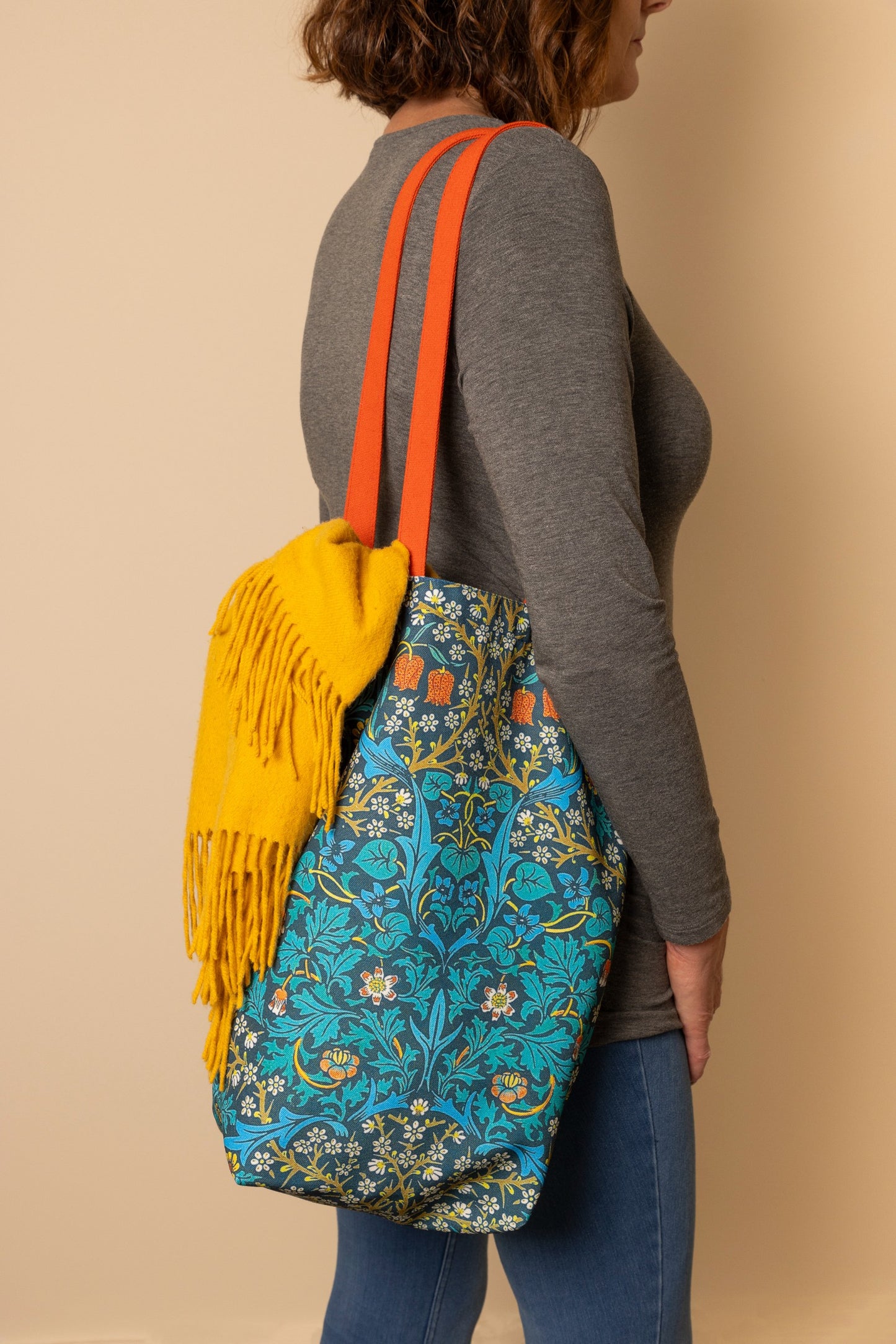Gifted Stationery Tote Bag William Morris Blackthorn Design Fabric Shopping Bags