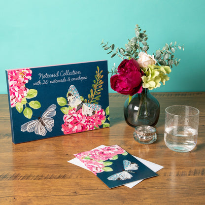 Gifted Stationery Notecard Collection Flutter Design 20 Notecards & Envelopes