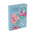 Gifted Stationery Notecard Wallet Blue Flutter Design 12 Notecards & Envelopes