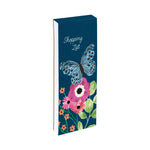 Gifted Stationery Magnetic Shopping List Pad Flutter Design In Dark Blue
