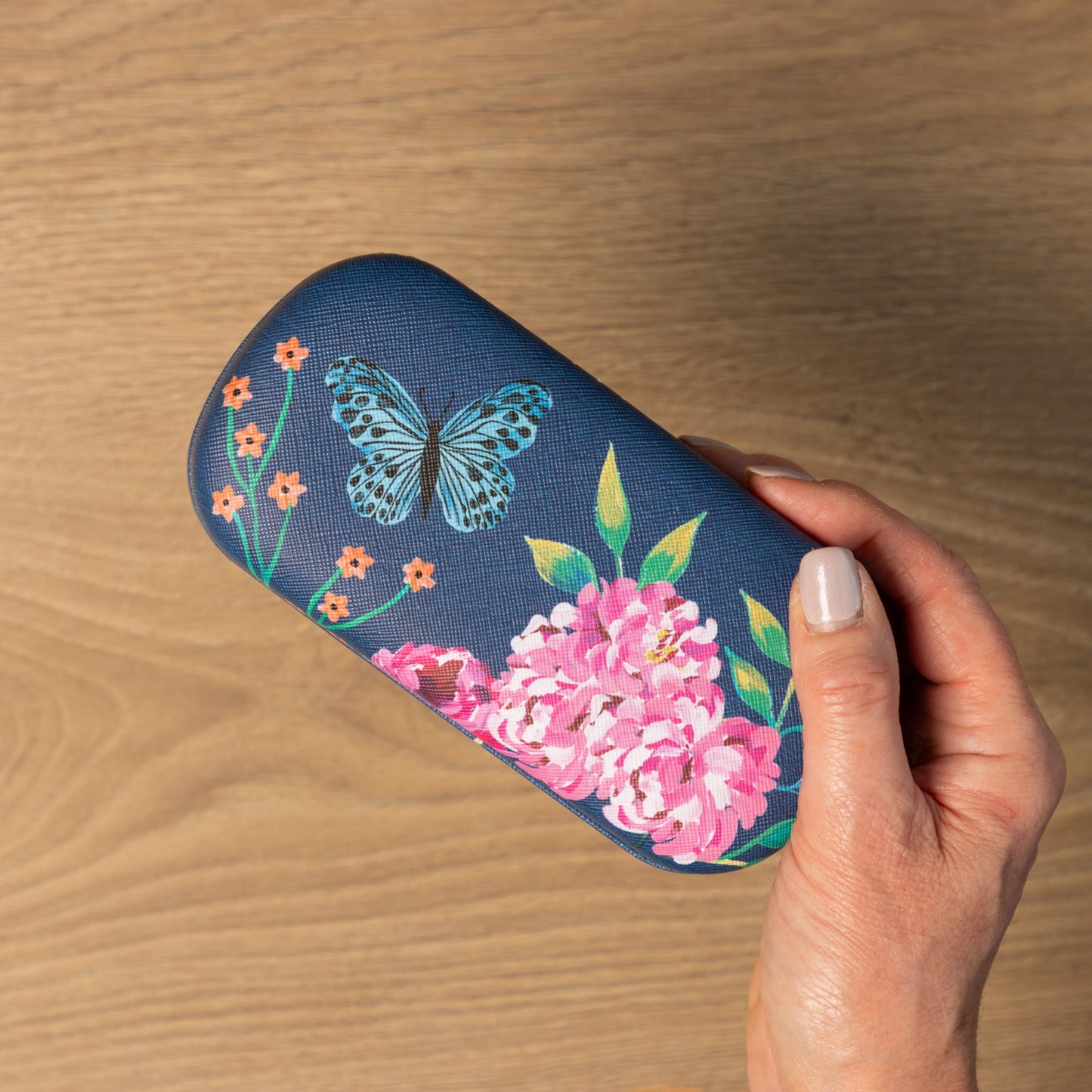 Gifted Stationery Hard Shell Glasses Case Flutter Design
