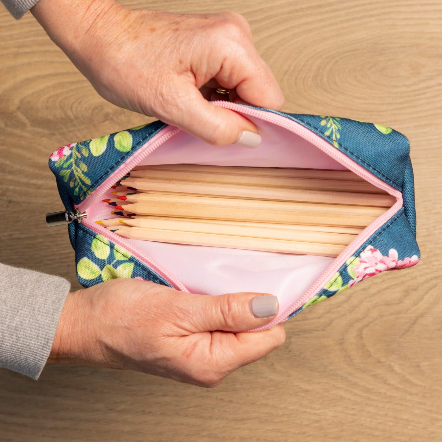 Gifted Stationery Pencil Case Flutter Design Zipped Fabric Pouch