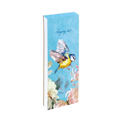 Gifted Stationery Magnetic Shopping List Pad Symphony Blue Tit Design