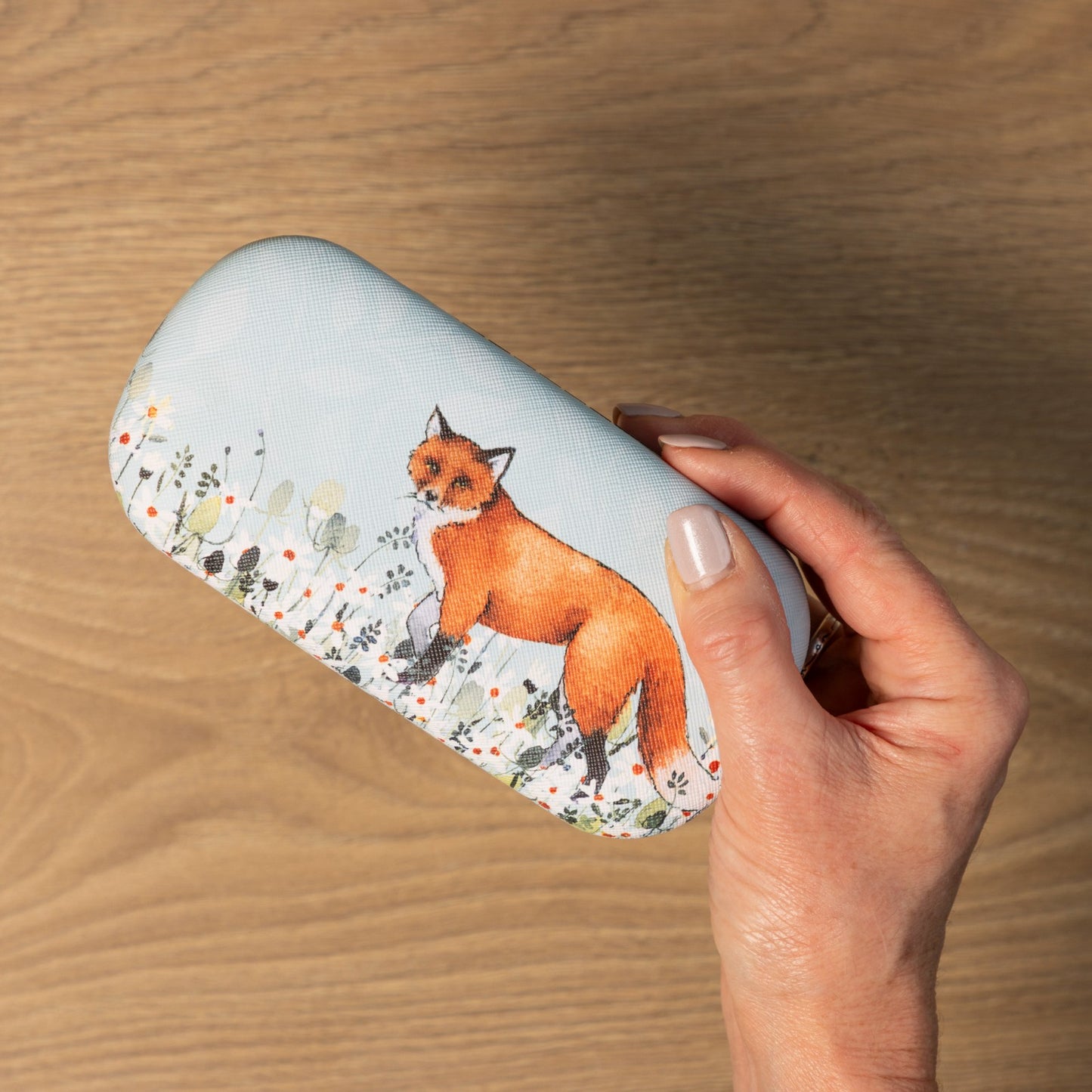 Gifted Stationery Hard Shell Glasses Case Foxy Tails Design