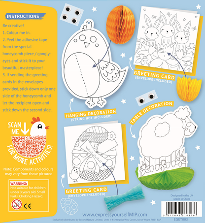 Fun Easter Chick Get Set Make Activity Pack Colouring In Set