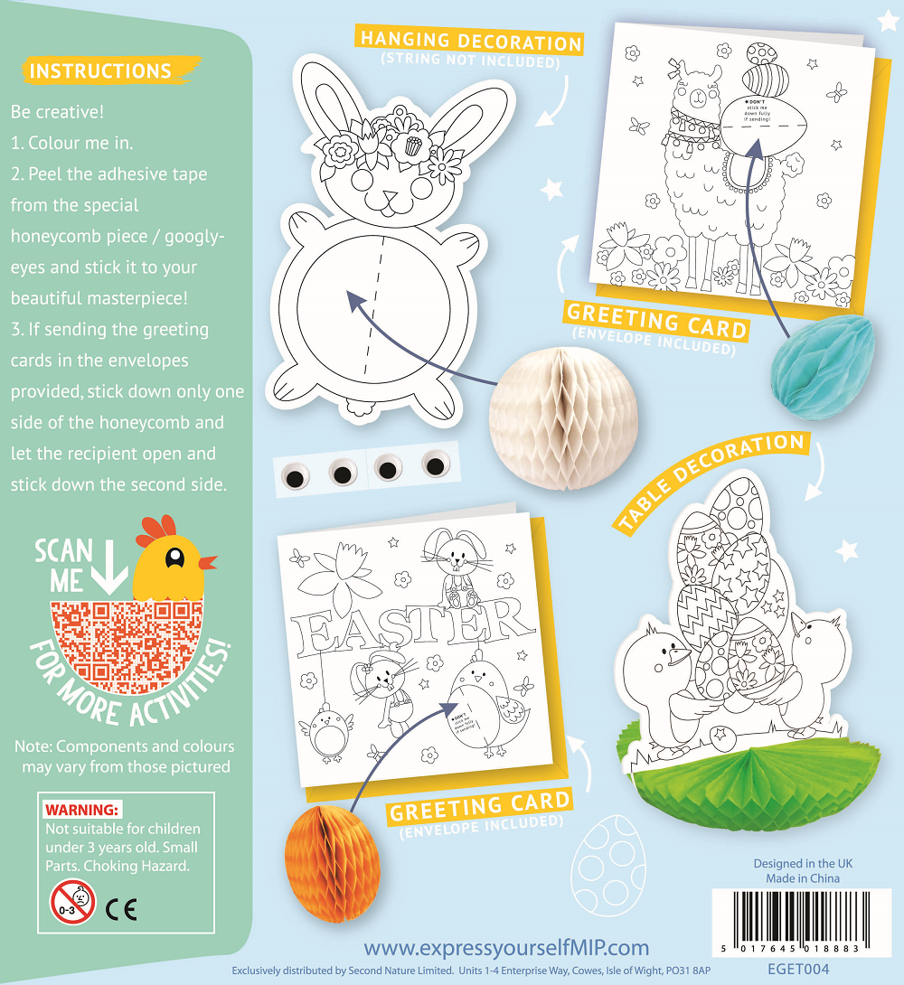 Easter Eggs & Chicks Get Set Make Activity Pack Colouring In Set