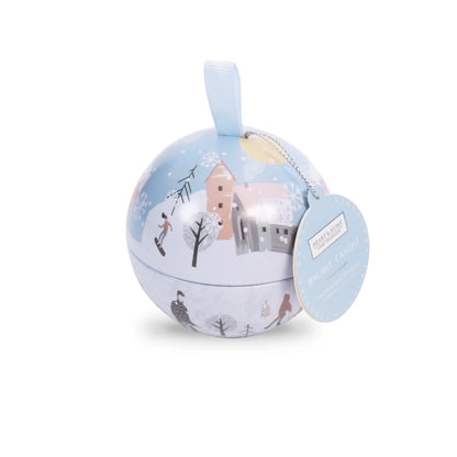 Heart & Home Tin Bauble Candle Gift 'Snowflake Sparkle' Snowdrop Cashmeres Scent