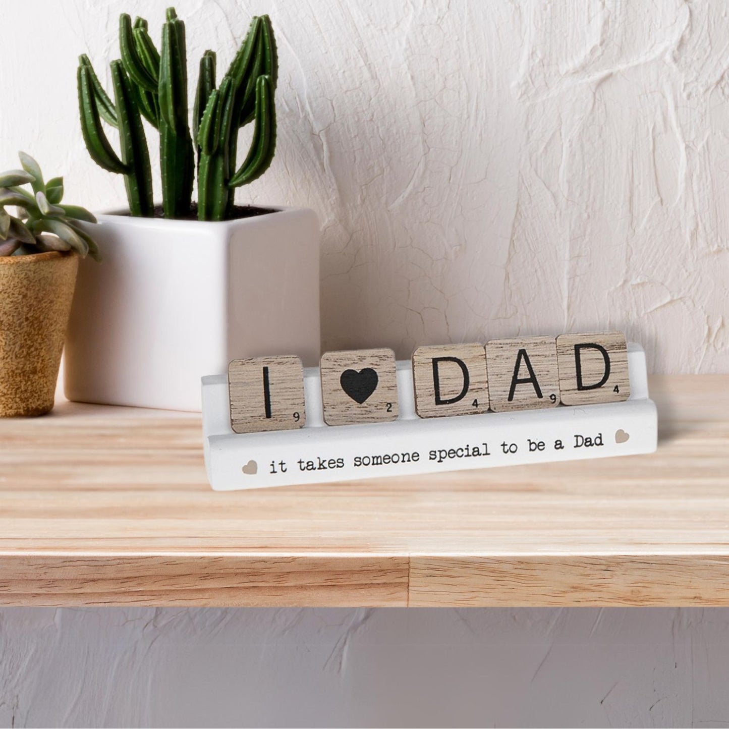 Scrabble Sentiments Dad Someone Special Wooden Scrabble Table Plaque
