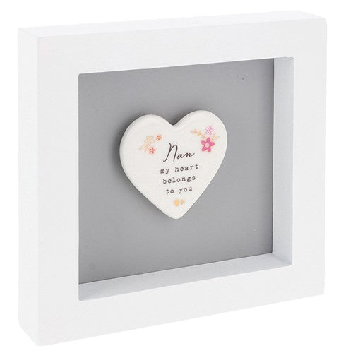 Heartfelt Art Nan My Heart Belongs To You Love Blooms Here! Wall Plaque Gift Idea
