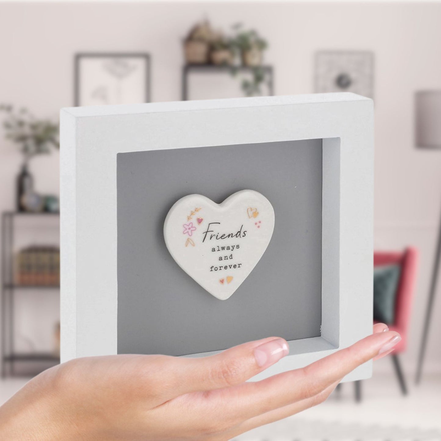 Heartfelt Art Friends Always & Forever Sweet Friendship Wall Plaque Gift Idea