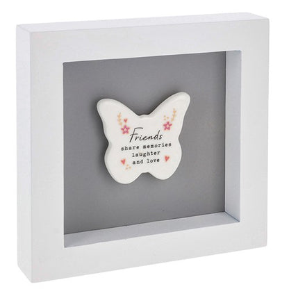 Heartfelt Art Friends Memories Laughter Love Fluttery Fun Wall Plaque Gift Idea