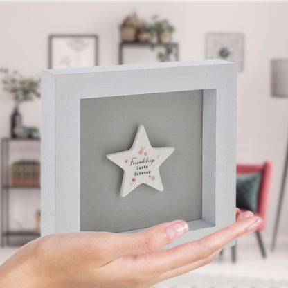 Heartfelt Art Friendship Lasts Forever Floral Friends Wall Plaque Gift Idea