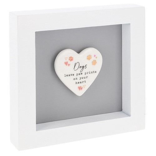 Heartfelt Art Dogs Leave Paw Prints On Your Heart Wall Plaque Gift Idea