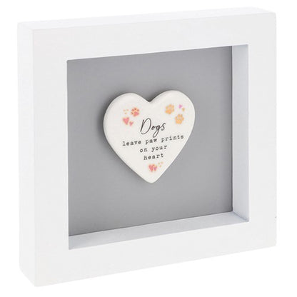 Heartfelt Art Dogs Leave Paw Prints On Your Heart Wall Plaque Gift Idea