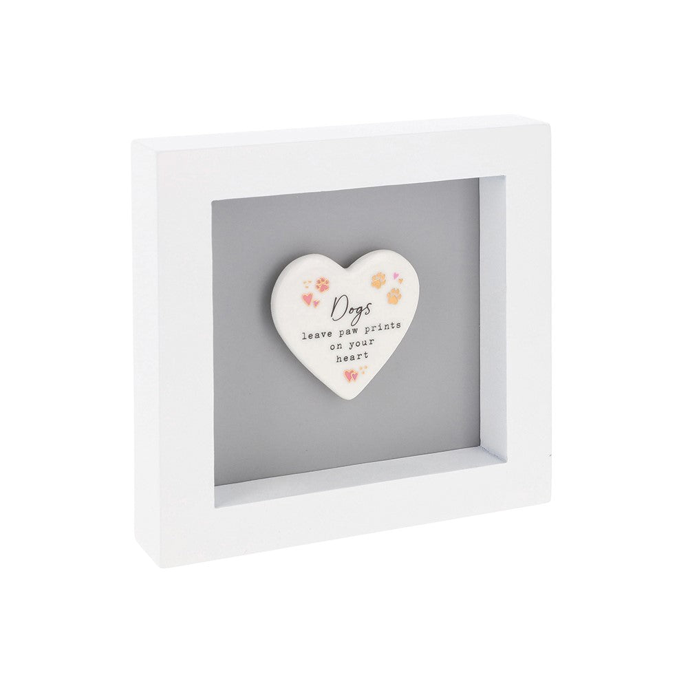 Heartfelt Art Dogs Leave Paw Prints On Your Heart Wall Plaque Gift Idea