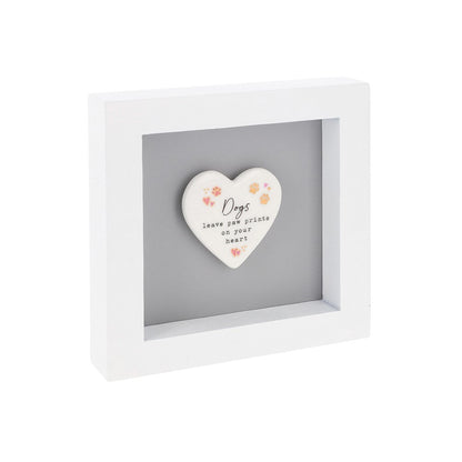 Heartfelt Art Dogs Leave Paw Prints On Your Heart Wall Plaque Gift Idea