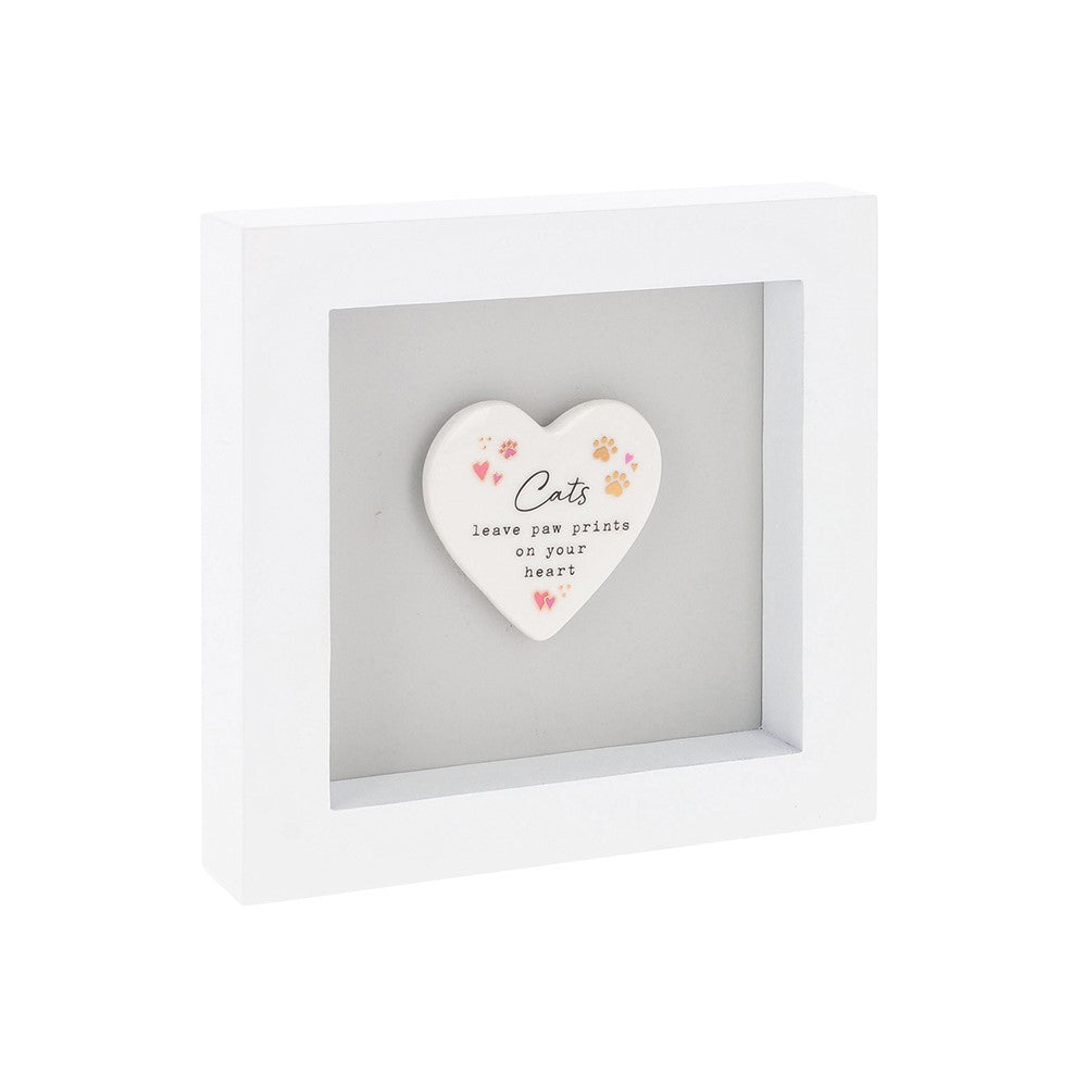 Heartfelt Art Cats Leave Paw Prints On Your Heart Wall Plaque Gift Idea