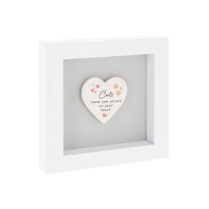 Heartfelt Art Cats Leave Paw Prints On Your Heart Wall Plaque Gift Idea