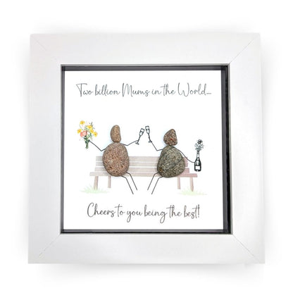 La De Da! Best Mum In The World Mini Pebble Art Framed Print Gift Idea