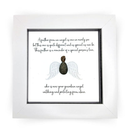 La De Da! A Feather From An Angel Mini Pebble Art Angel Framed Print Gift Idea