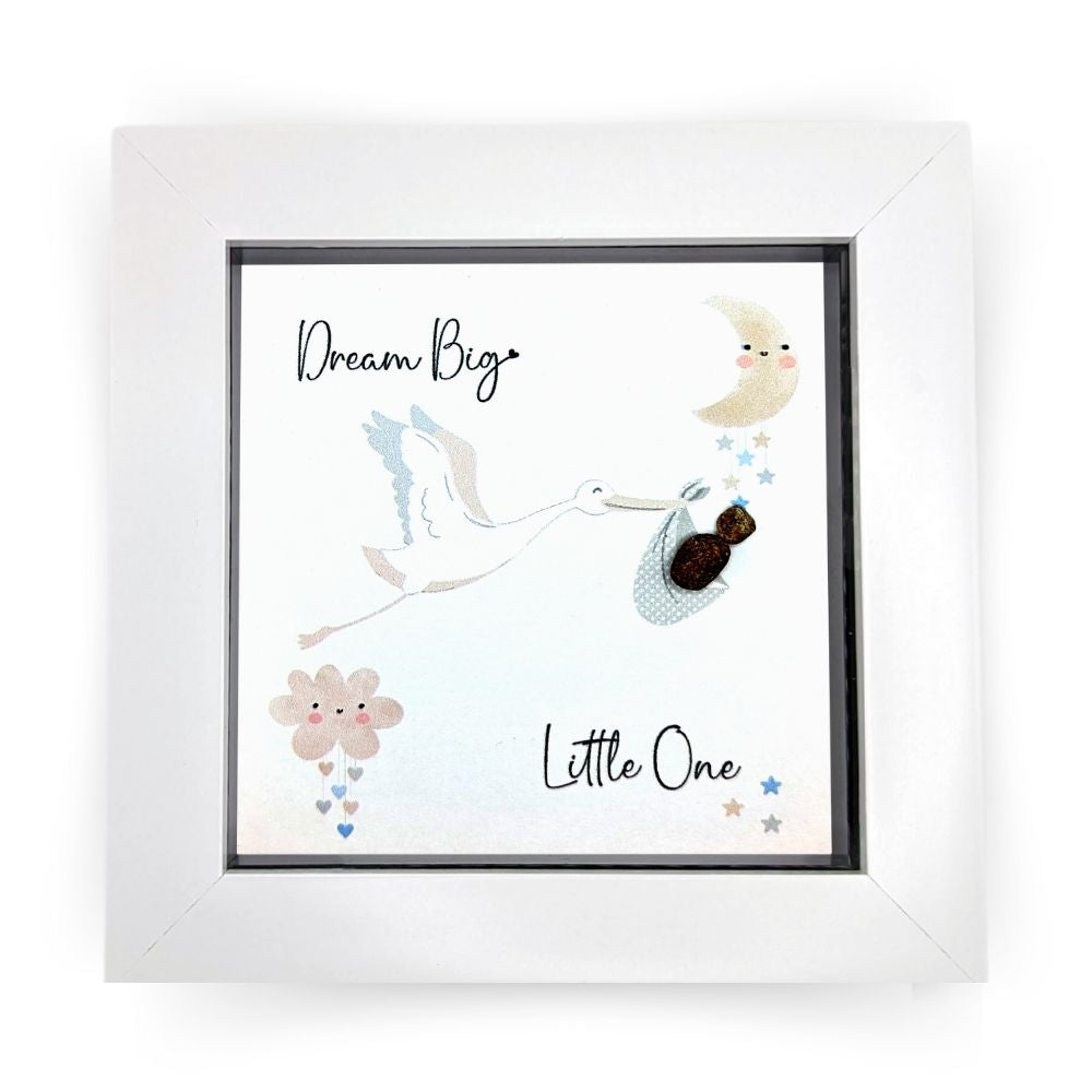 La De Da! Dream Big Little One Mini Pebble Art New Baby Framed Print Gift Idea