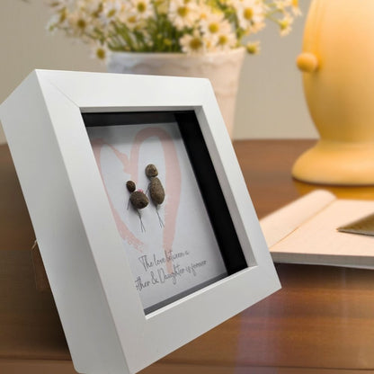 La De Da! Love Between Mother & Daughter Mini Pebble Art Framed Print Gift Idea