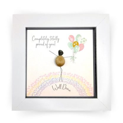 La De Da! Proud Of You Mini Pebble Art Congratulations Framed Print Gift Idea